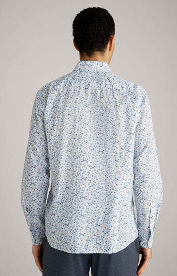 Hanson Shirt in a White/Blue Pattern
