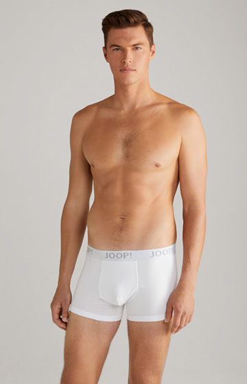 3-Pack of Fine Cotton Stretch Boxers in White