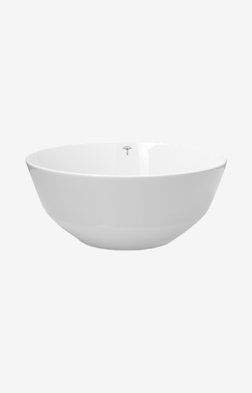 Single Cornflower Bowl 23 cm in White
