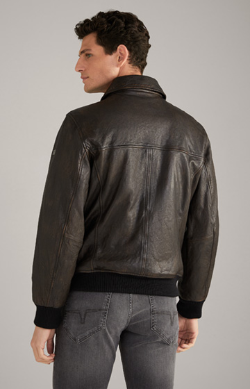 Karman Leather Jacket in Dark Brown