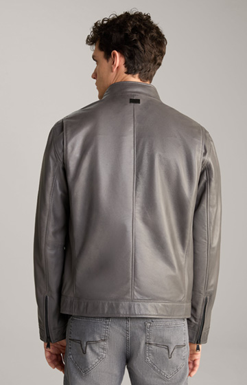 Lif Leather Jacket in Grey