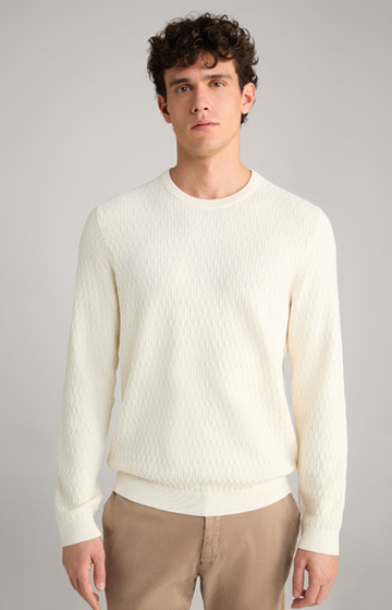 Sweter Fabion w kolorze złamanej bieli