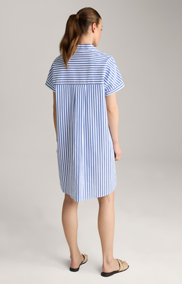 Shirt Dress in Blue/White Stripes