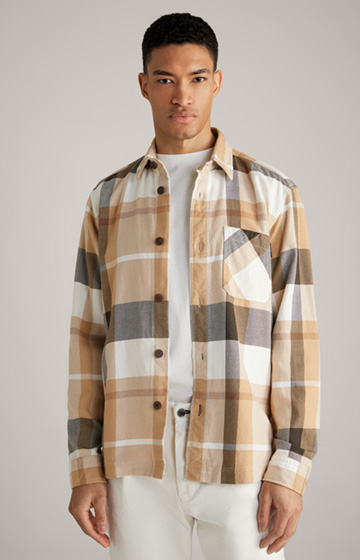 Harvi Shirt in Beige Checkered