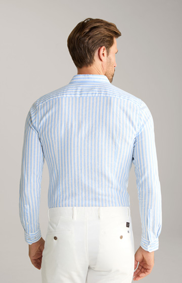 Pit Shirt in Light Blue/White Stripes