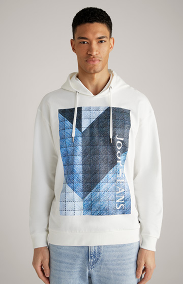 Spike Cotton Hoodie in Off-white