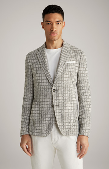 Hoverest Jacket in a White/Grey Pattern
