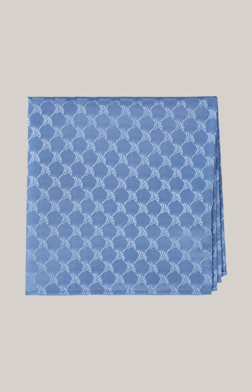 Silk Pocket Square in a Blue Pattern