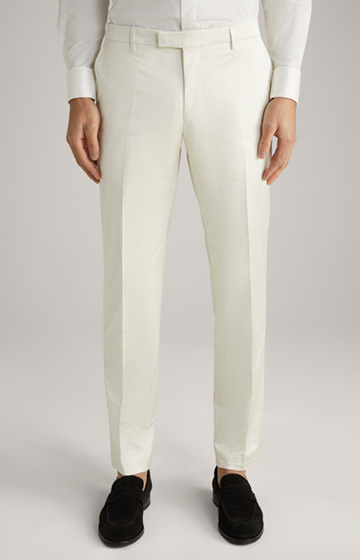 Blayr Satin Suit Trousers in Cream