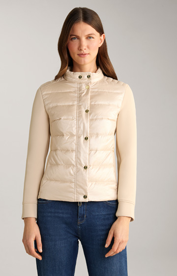Quilted Neoprene Jacket in Champagne