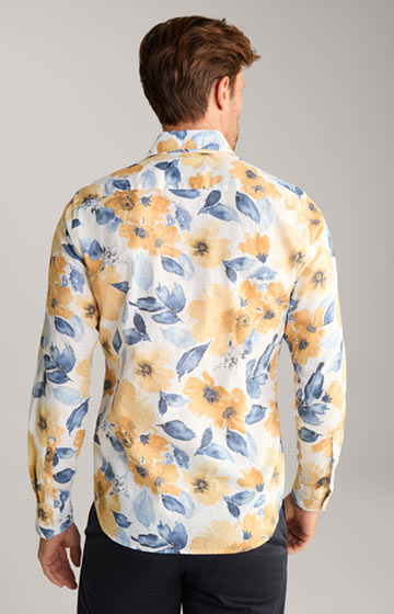Pai Shirt in a White/Yellow/Blue Pattern