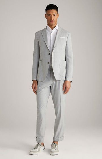 Randar Suit Trousers in Light Grey Melange