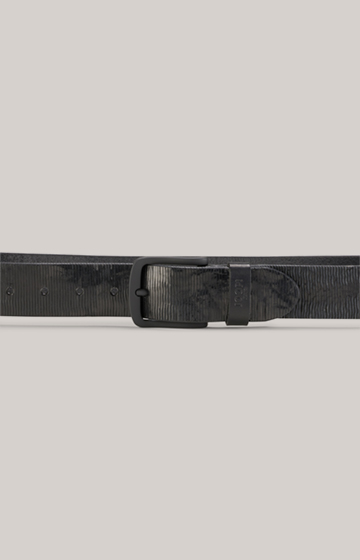 Leather Belt in Black, textured
