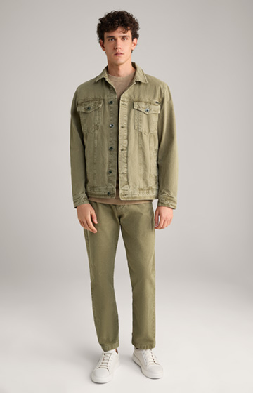Len Cotton Chinos in Olive