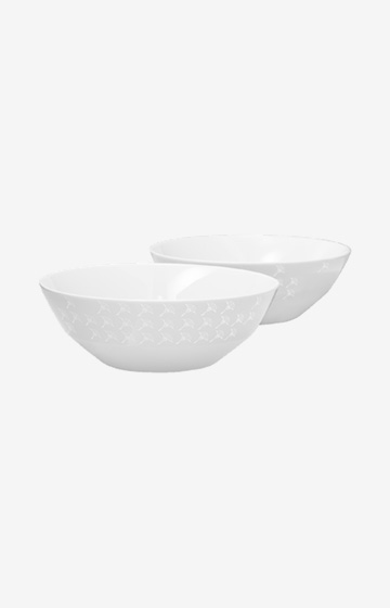 Faded Cornflower Bowl 16 cm - Set of 2 in White
