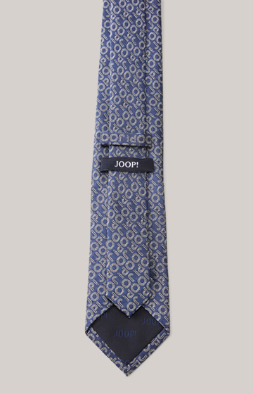 Silk Tie in Blue, patterned