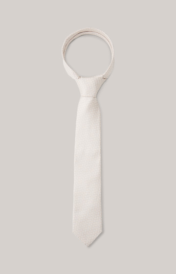 Silk Tie in a Beige Pattern