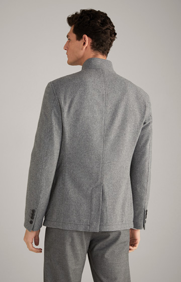 Hankez Jacket in Grey Striped mélange