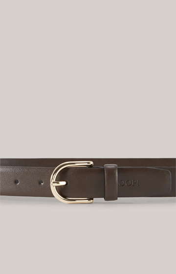 Classic Leather Belt in Dark Brown