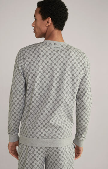 Loungewear Sweatshirt in Light Grey Flecked Pattern