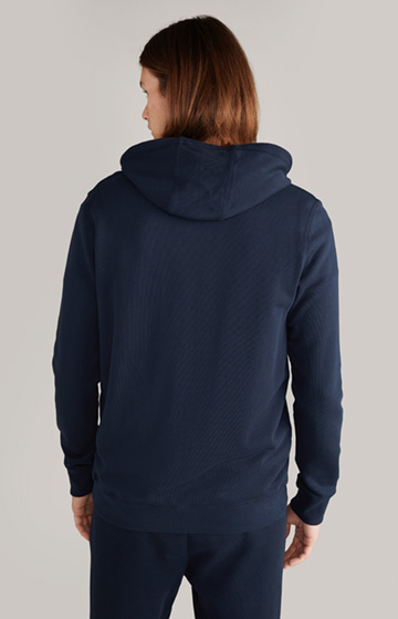 Salvatore Hoodie Sweatshirt Jacket in Dark Blue