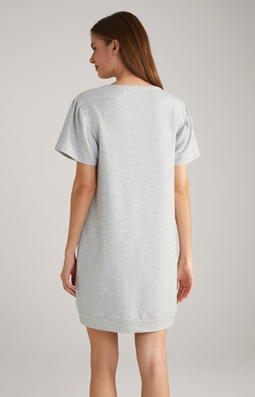 Long Loungewear Shirt in Grey Melange