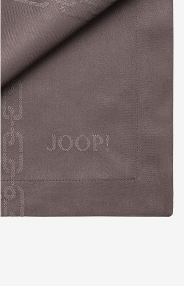 JOOP! CHAINS table runner in taupe, 50 x 160 cm