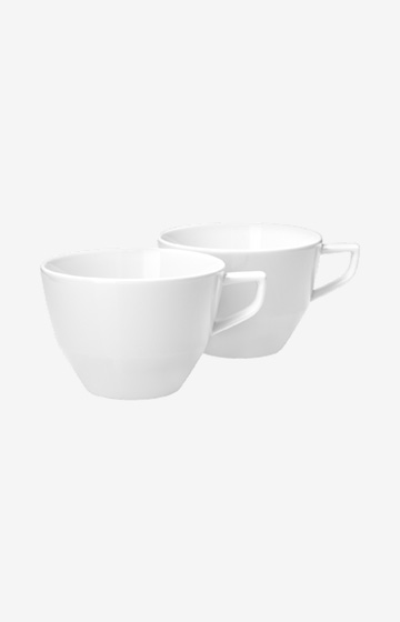 Single Cornflower Cup - Set of 2, White