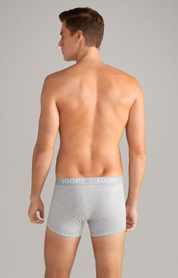 3-Pack of Fine Cotton Stretch Boxers in Grey Flecked