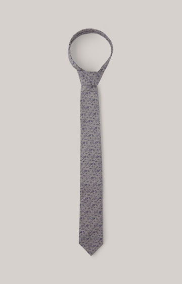 Tie in Grey/Blue Pattern