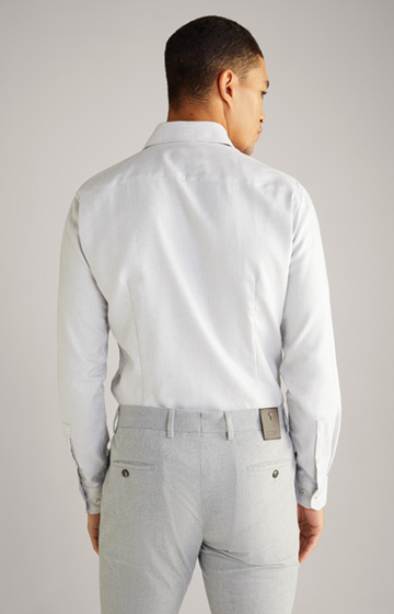 Pai Cotton Shirt in a White/Silver Pattern
