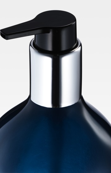 Crystal Line soap dispenser in dark blue
