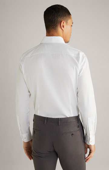 Mika Cotton Shirt in White, textured